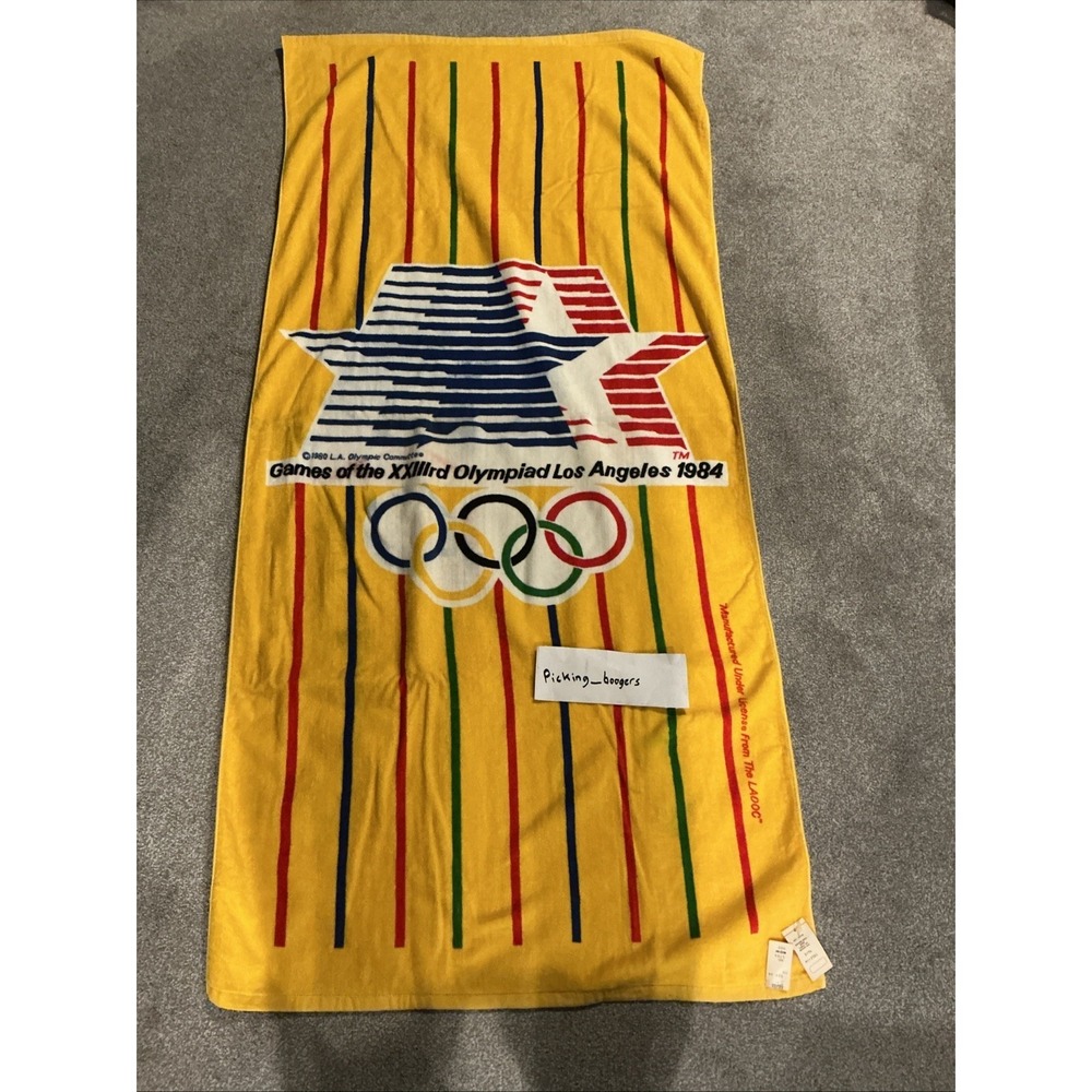 1984 Olympics Los Angeles Beach Towel 58X28"